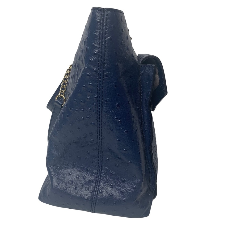 Kate Spade a la vita ostrich halsey Large Navy Leather Bag - Picture 5 of 16